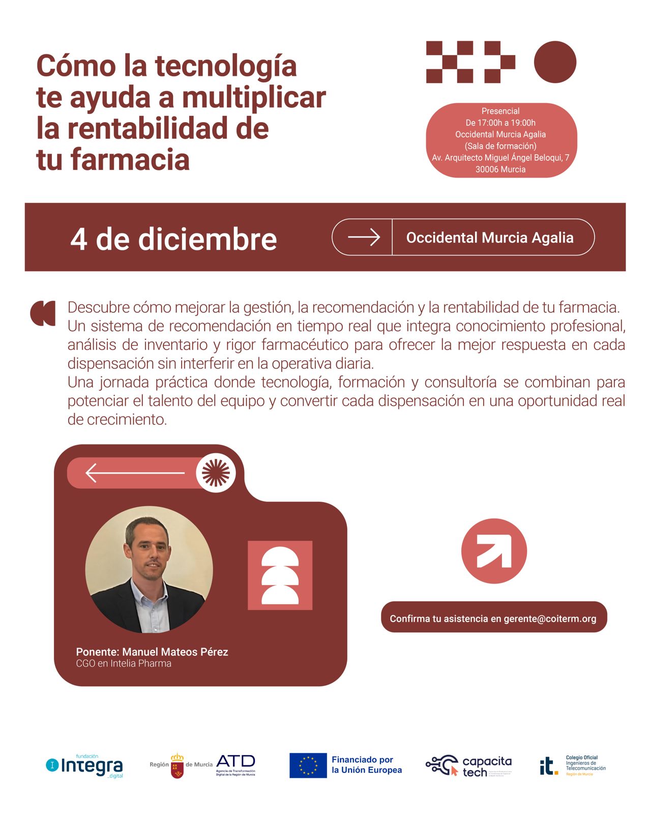 Jornada formativa: Como la tecnologa te ayuda a multiplicar la rentabilidad de tu farmacia