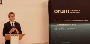 El consejero de Econom�a, Hacienda, Fondos Europeos y Transformaci�n Digital, Luis Alberto Mar�n, en un momento de su intervenci�n en la jornada de presentaci�n del proyecto ORUM